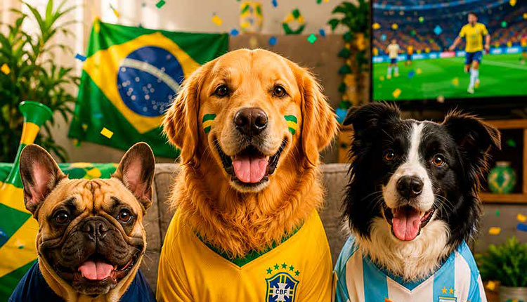 Copa do mundo dos pets - Como proteger cães e gatos durante jogos e comemorações em casa