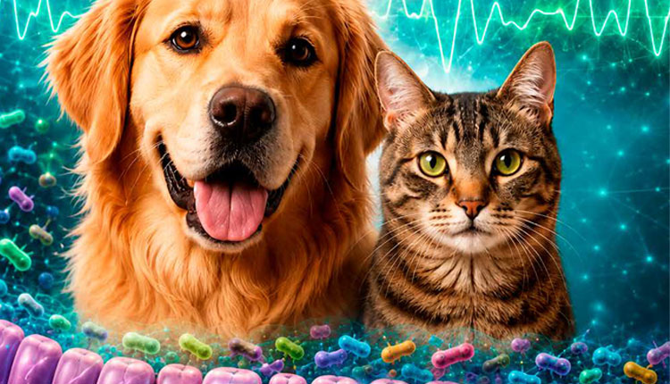 A microbiota intestinal possui sua própria frequência e influencia a saúde gastrointestinais de cães e gatos